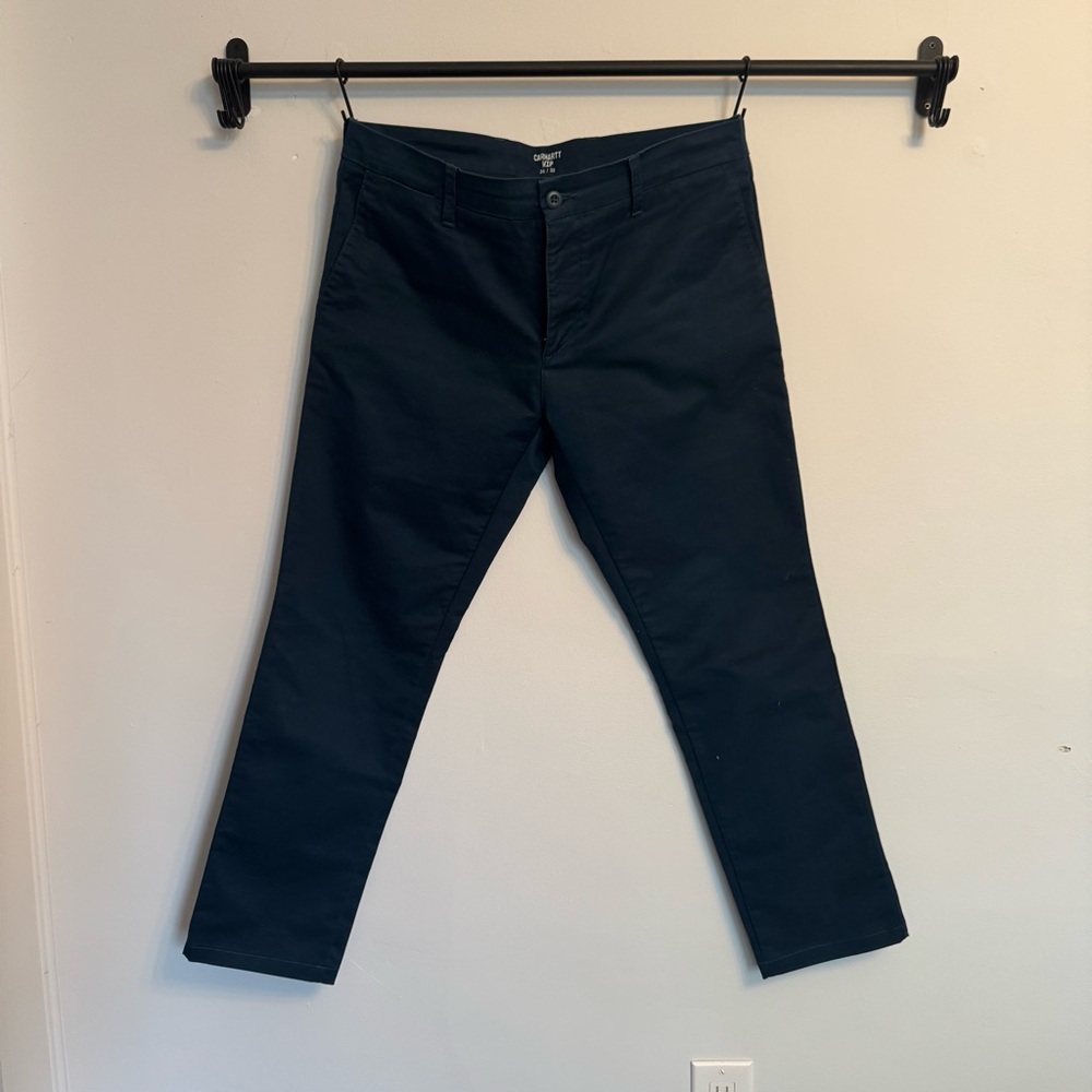 Men's Carhartt WIP Sid pants in deep teal